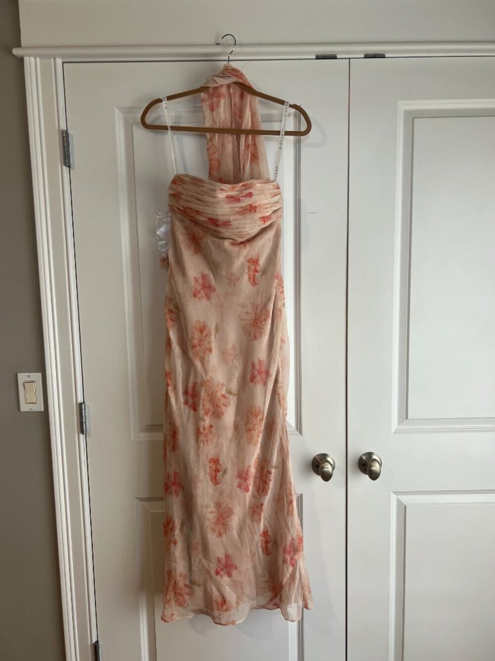 Azazie Kala Peach Maxi Dress